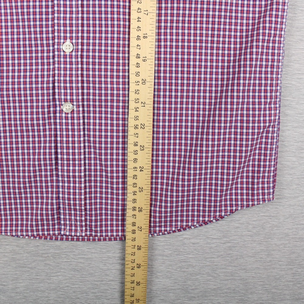 Vineyard Vines Whale Shirt Boys L 16 Red Purple Button Down Long Sleeve Cotton - Picture 4 of 7